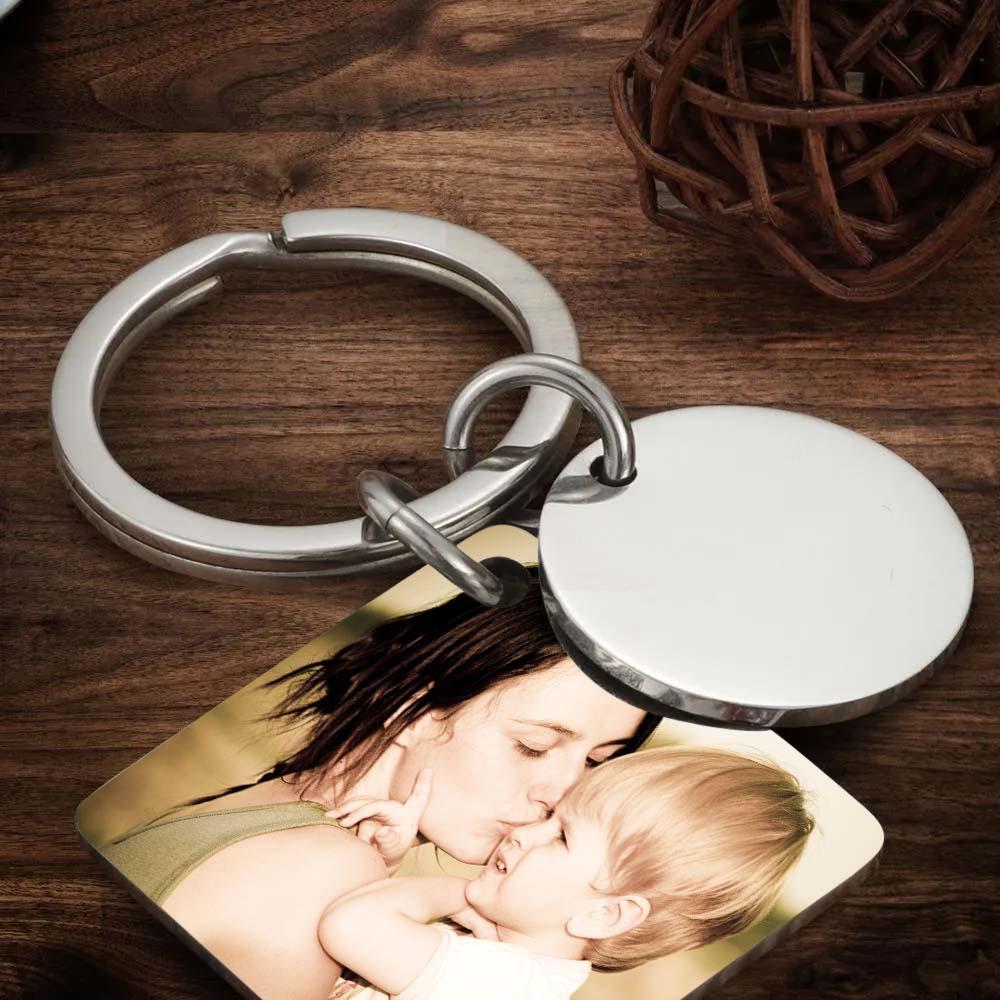 Custom Photo Keychain Engraved Calendar Keychain Gift for Mother - soufeelmy