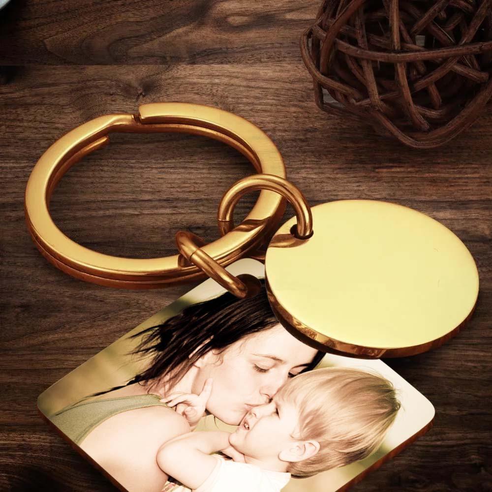 Custom Photo Keychain Engraved Calendar Keychain Gift for Mother - soufeelmy