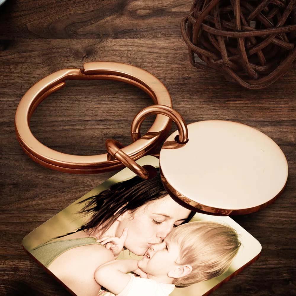 Custom Photo Keychain Engraved Calendar Keychain Gift for Mother - soufeelmy