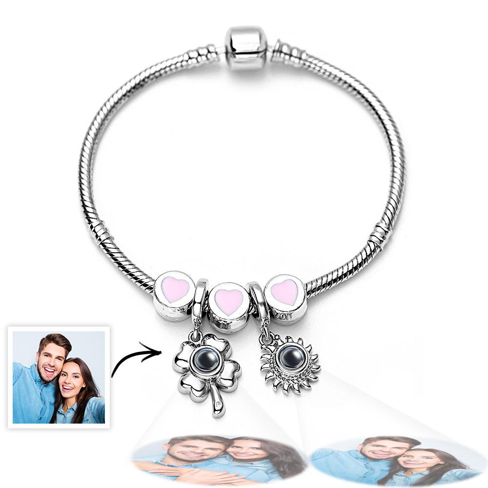 Personalized Picture Projection Bracelet with Mini Ornaments Creative Gift for Favourite Person - soufeelmy
