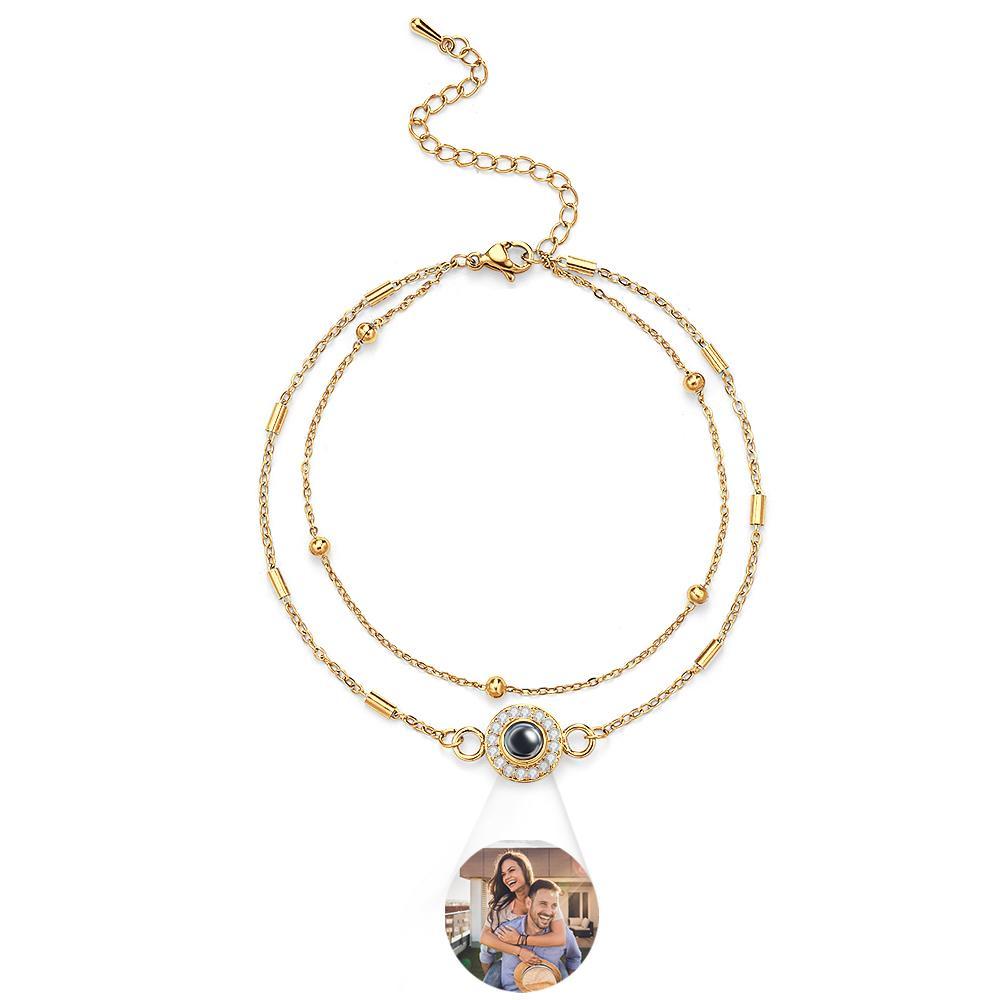 Custom Projection Bracelet Double Layer Diamond Grace Gift - soufeelmy
