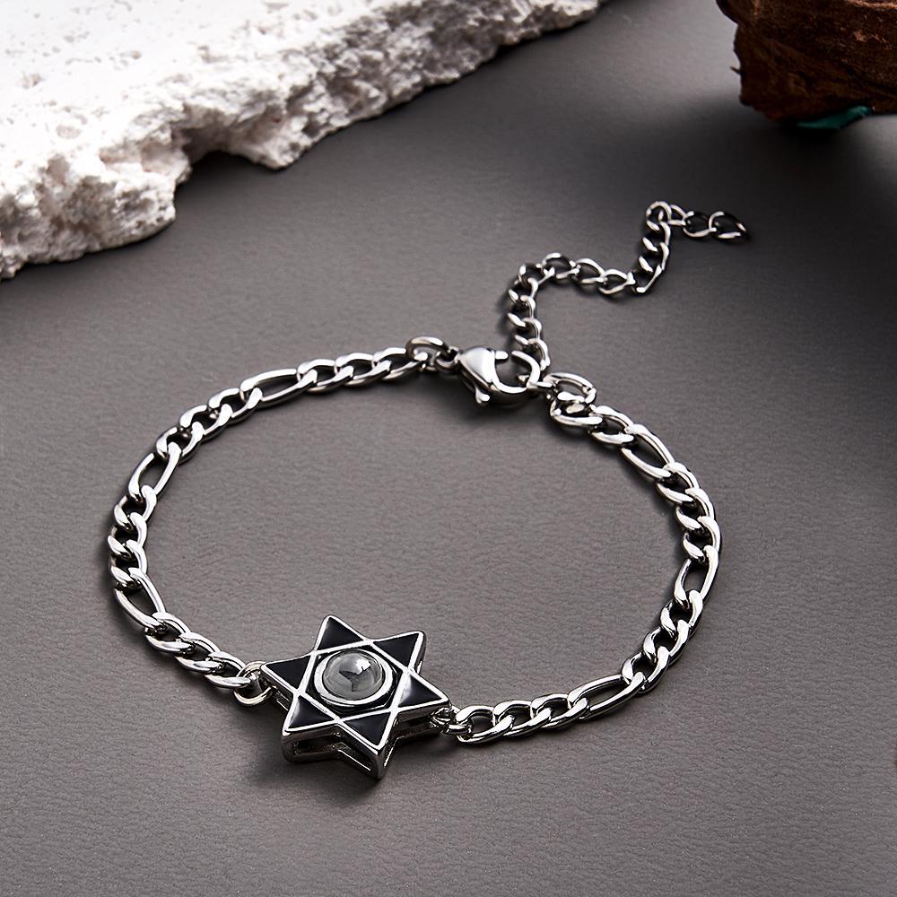 Custom Projection Bracelet Fashion Chain Retro Old Gift for Men - soufeelmy