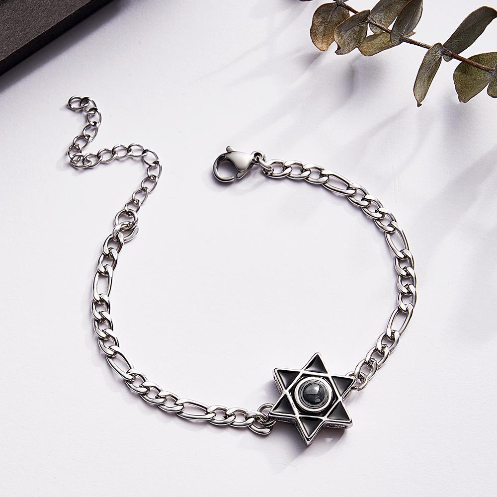 Custom Projection Bracelet Fashion Chain Retro Old Gift for Men - soufeelmy
