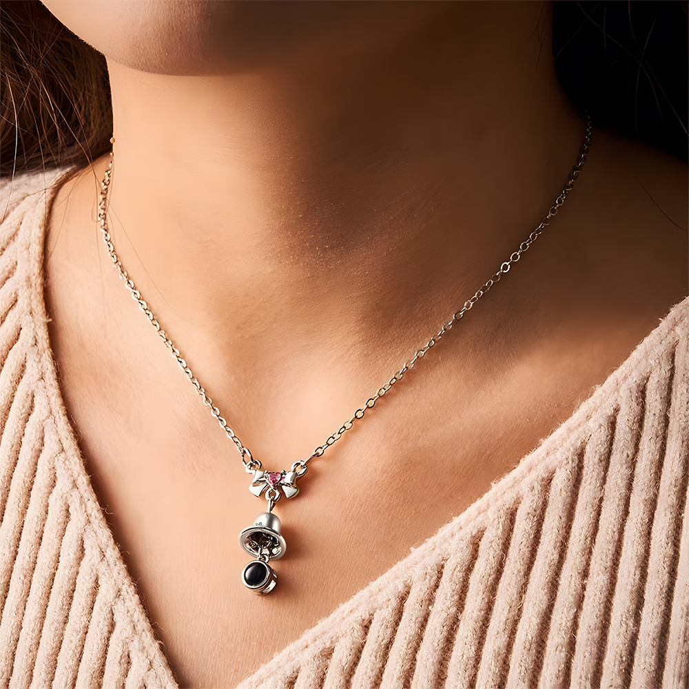 Custom Projection Necklace Christmas Bells Unique Gift