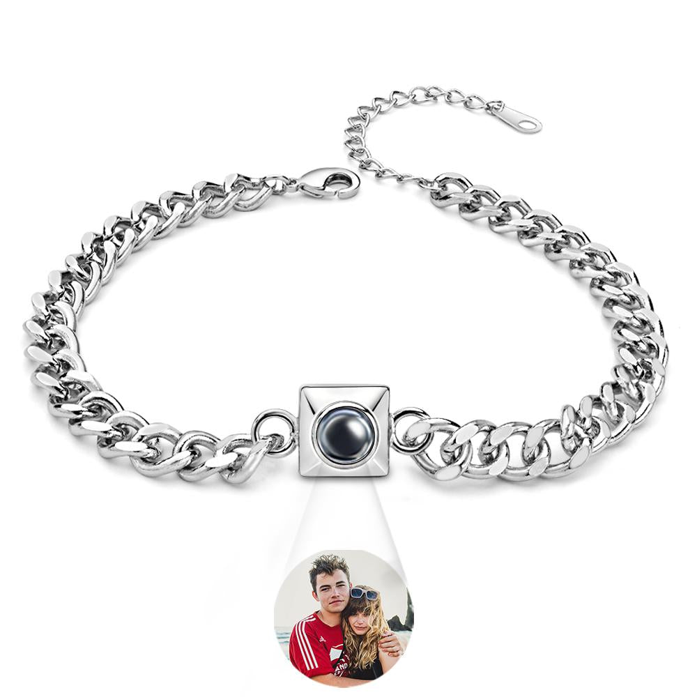 Custom Projection Bracelet Square Chain Simple Gift - soufeelmy