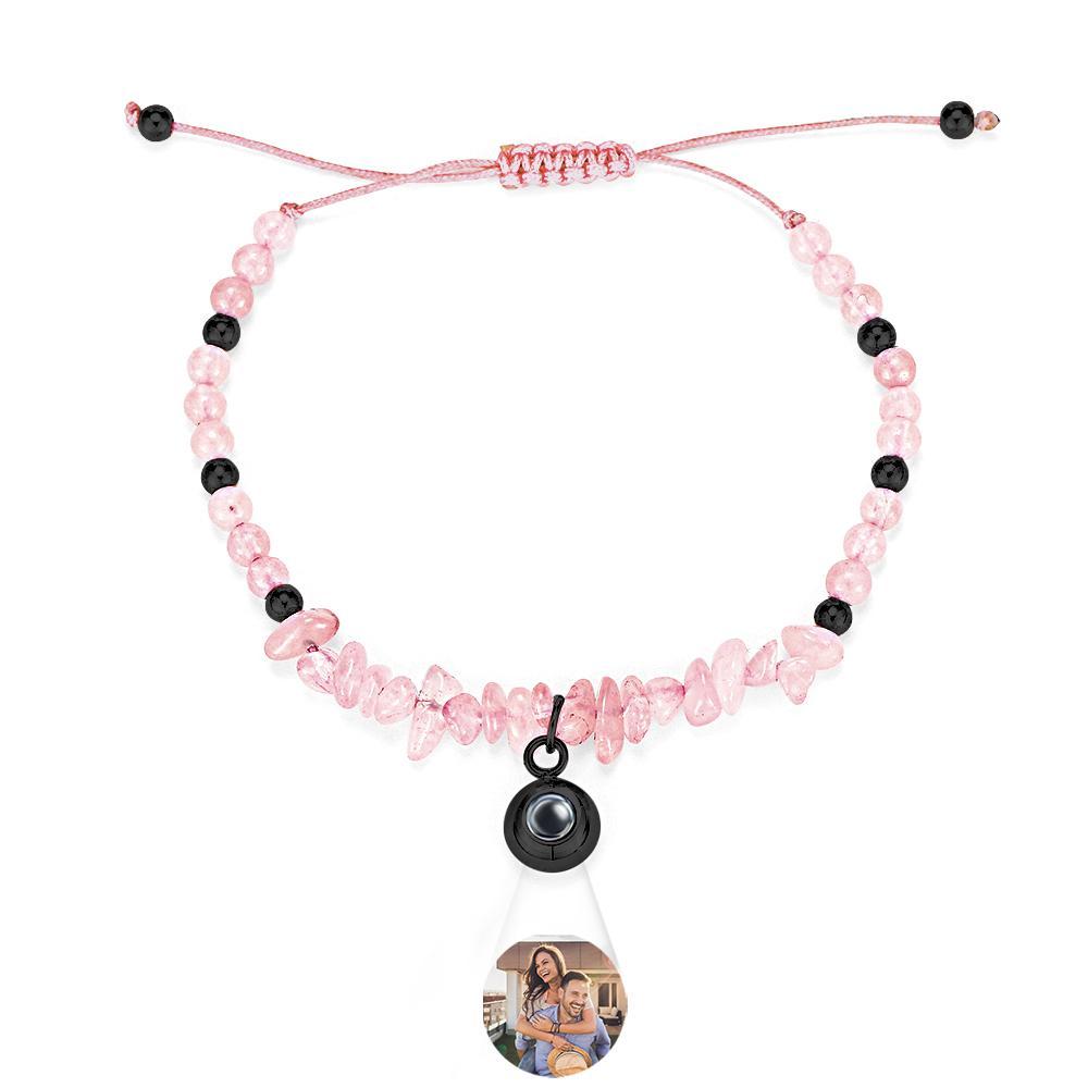 Personalized Picture Projection Bracelet With Colorful Stone Chain Unique Christmas Gift For Friends - soufeelmy