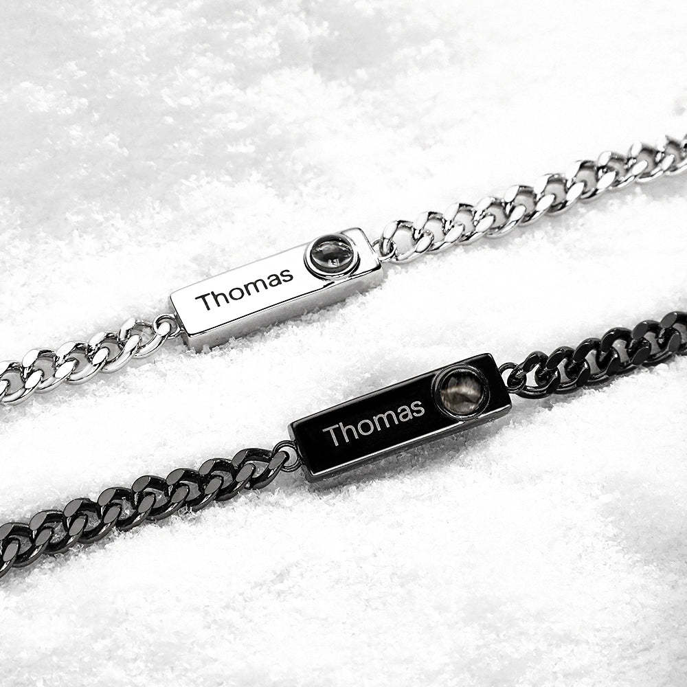 Custom Projection Bracelet Custom Name Simple Men's Gift - soufeelmy