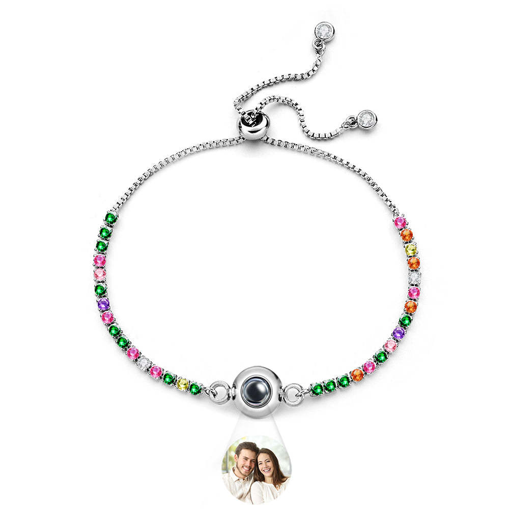 Custom Photo Projection Bracelet Diamond Chain Valentine's Day Gift - soufeelmy