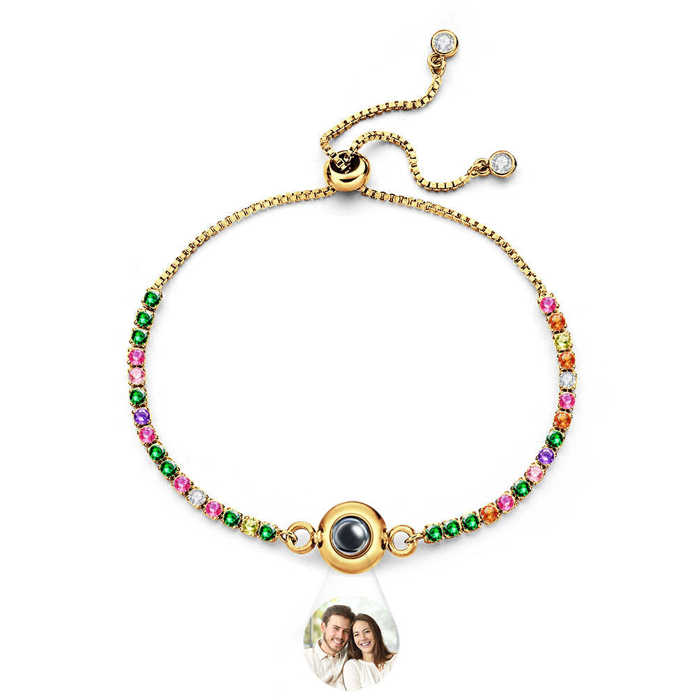 Custom Photo Projection Bracelet Diamond Chain Valentine's Day Gift - soufeelmy