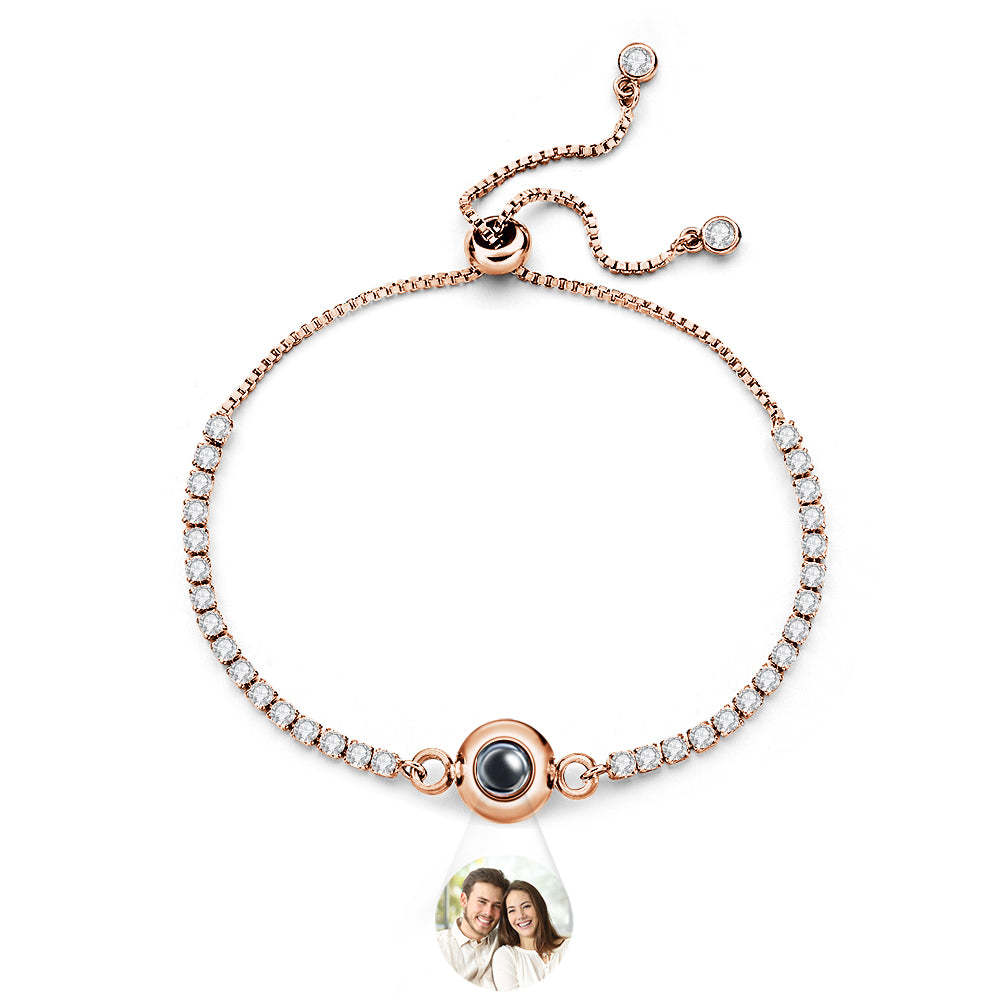 Custom Photo Projection Bracelet Diamond Chain Valentine's Day Gift - soufeelmy