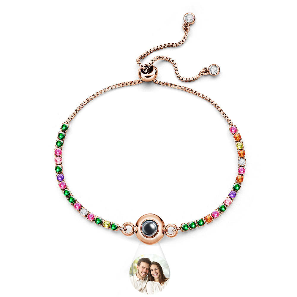 Custom Photo Projection Bracelet Diamond Chain Valentine's Day Gift - soufeelmy
