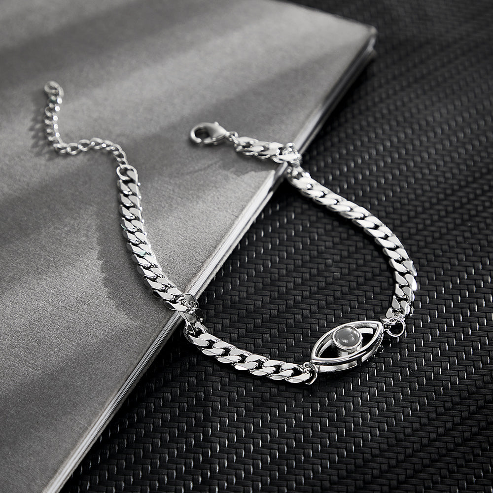 Custom Projection Bracelet Cuban Chain Metal Gift - soufeelmy