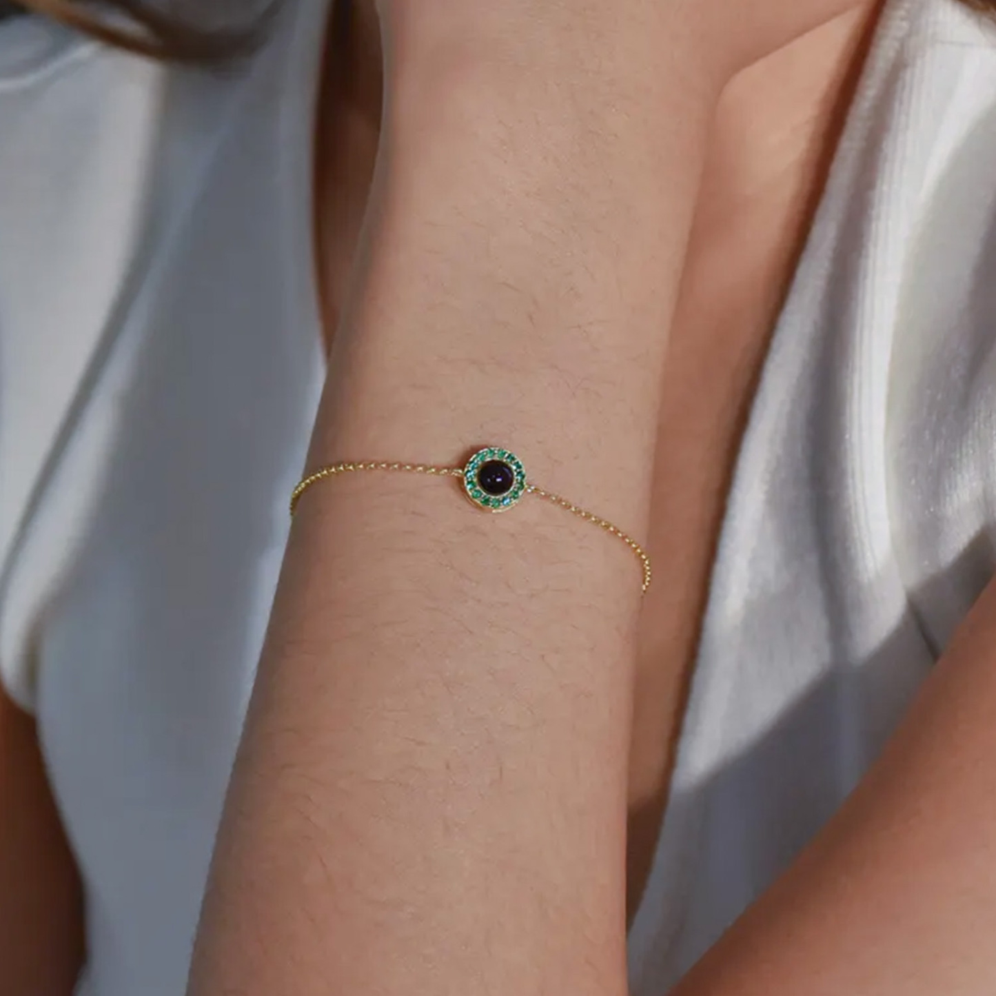 Personalized Photo Projection Bracelet with Birthstone Photo Memorial Bracelet Bubble Bracelet Picture Inside Bracelet Best Friend Gift - soufeelmy