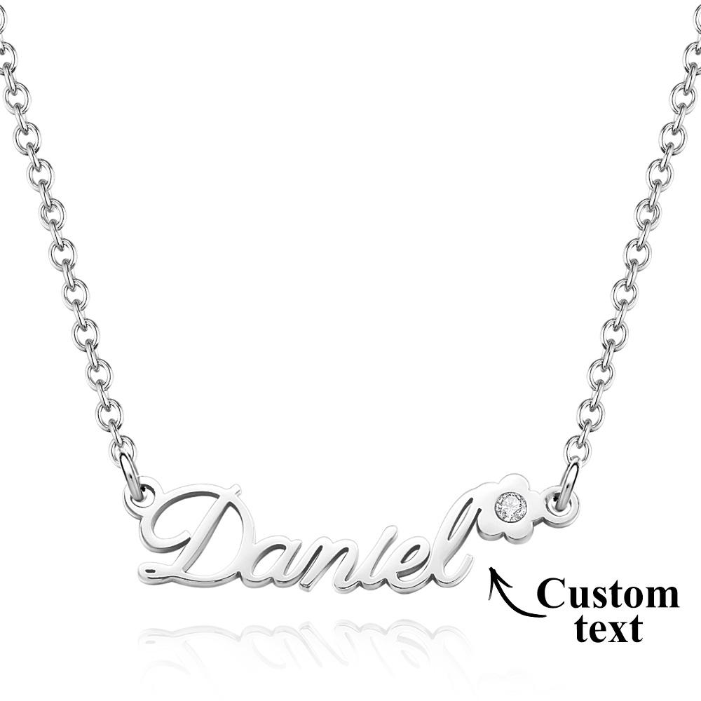 Custom Name Necklace Birthstone Flower Unique Gifts - soufeelmy
