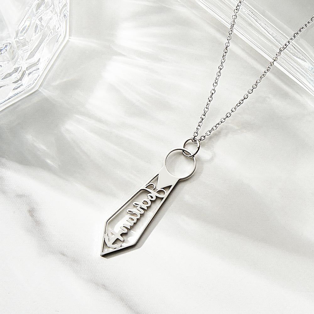 Custom Name Necklace Creative Tie Fashion Gifts for Men - soufeelmy