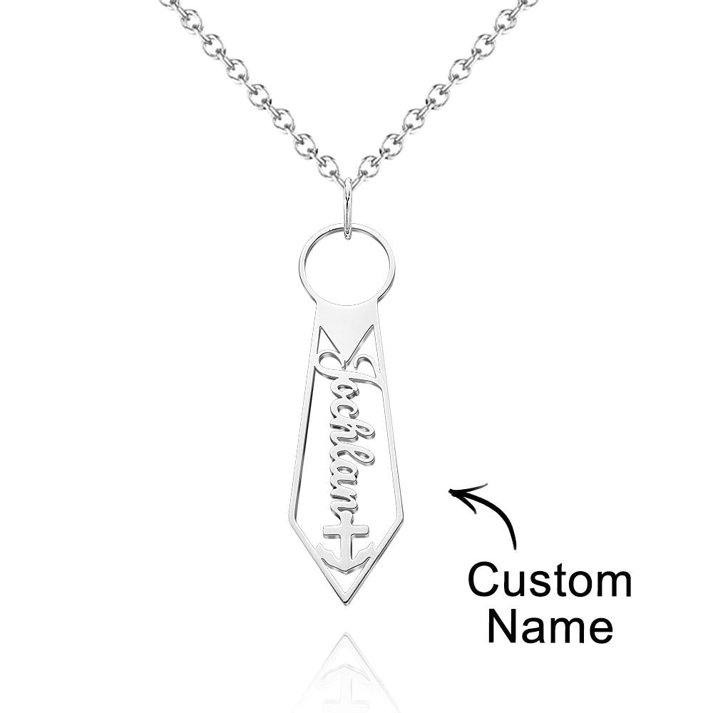 Custom Name Necklace Creative Tie Fashion Gifts for Men - soufeelmy