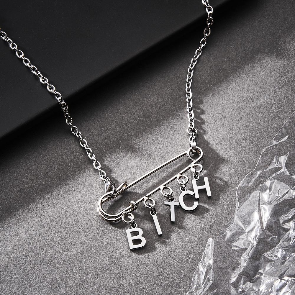 Custom Name Necklace Punk Aesthetic Girls Necklaces Paperclip Necklace - soufeelmy