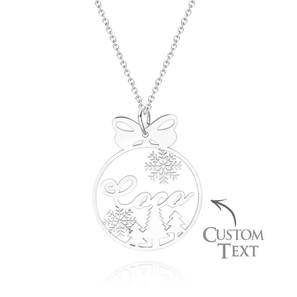 Custom Christmas Tree Name Necklace Gift for Her - soufeelmy