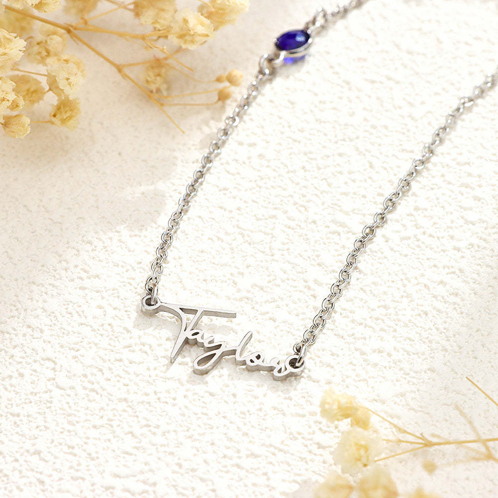 Custom Name Necklace with Diamonds Fashion Necklace for Her - soufeelmy