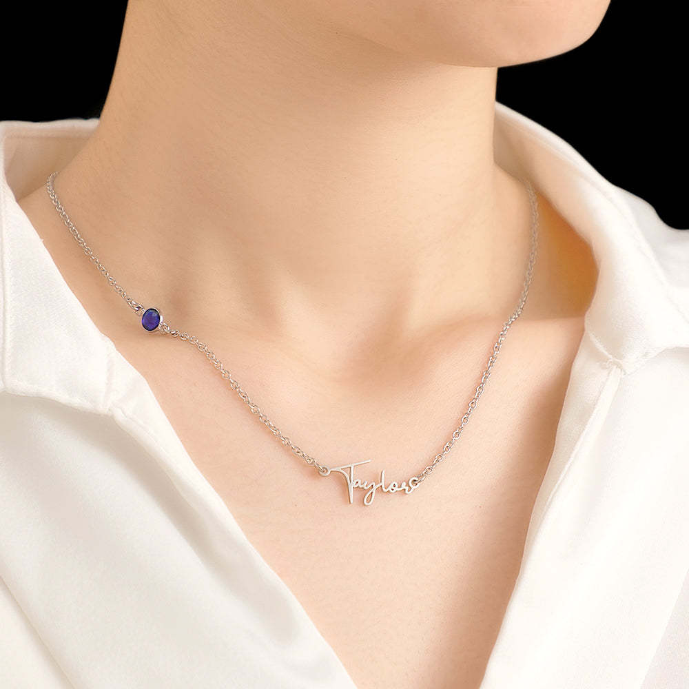Custom Name Necklace with Diamonds Fashion Necklace for Her - soufeelmy