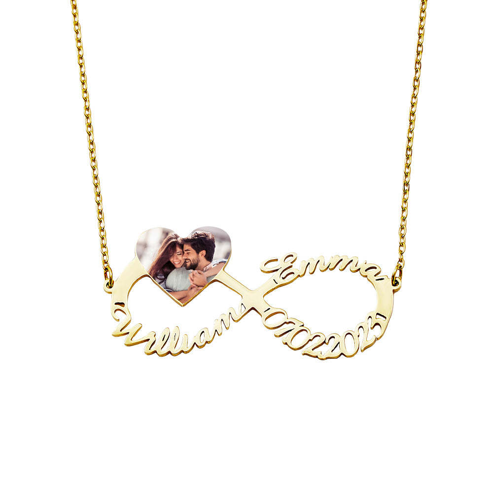 Personalized Name Necklace Custom Infinity Necklace Anniversary Wedding Gift for Her - soufeelmy