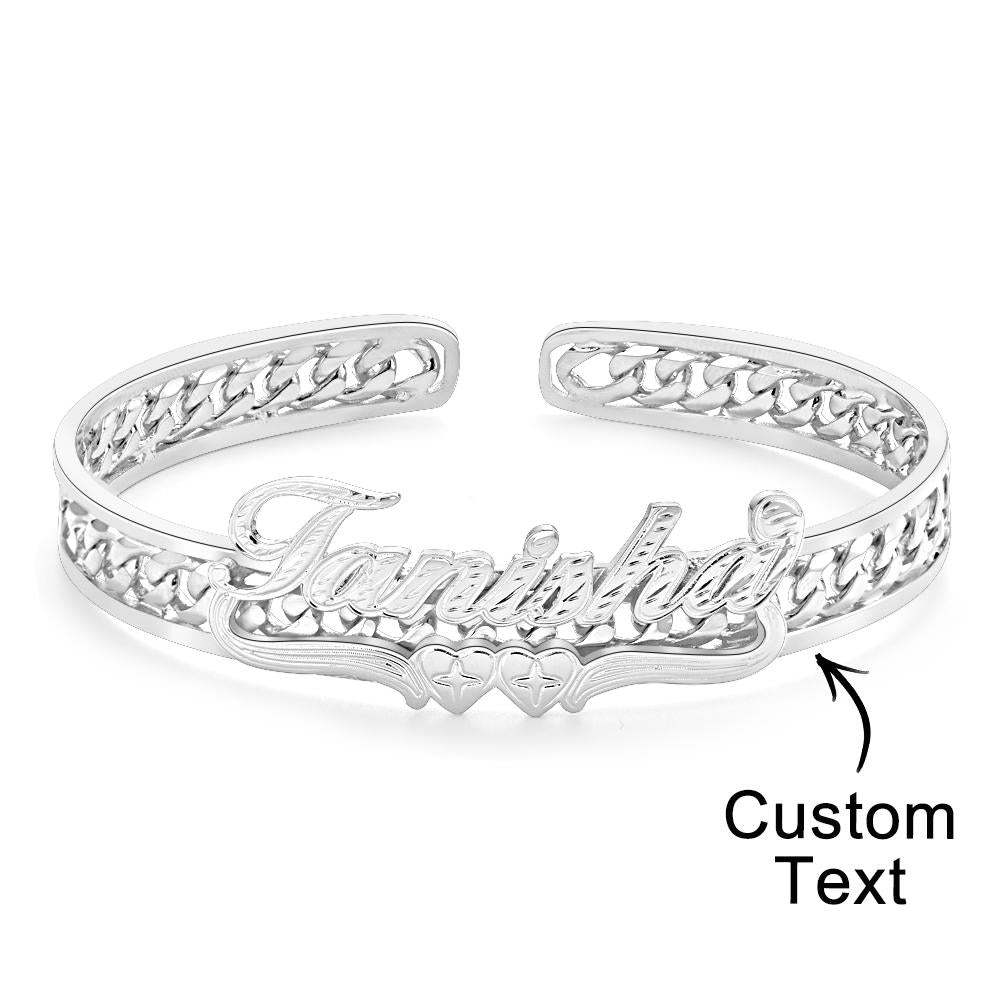 Personalized Hip Hop Name Bracelet Hollow Out Adjustable Bracelet Jewelry Gifts For Men - soufeelmy