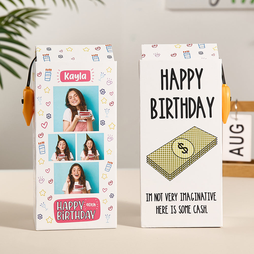 Personalized Birthday Money Box Surprise Pop Up Cash Box Unique Gift for Birthday - soufeelmy