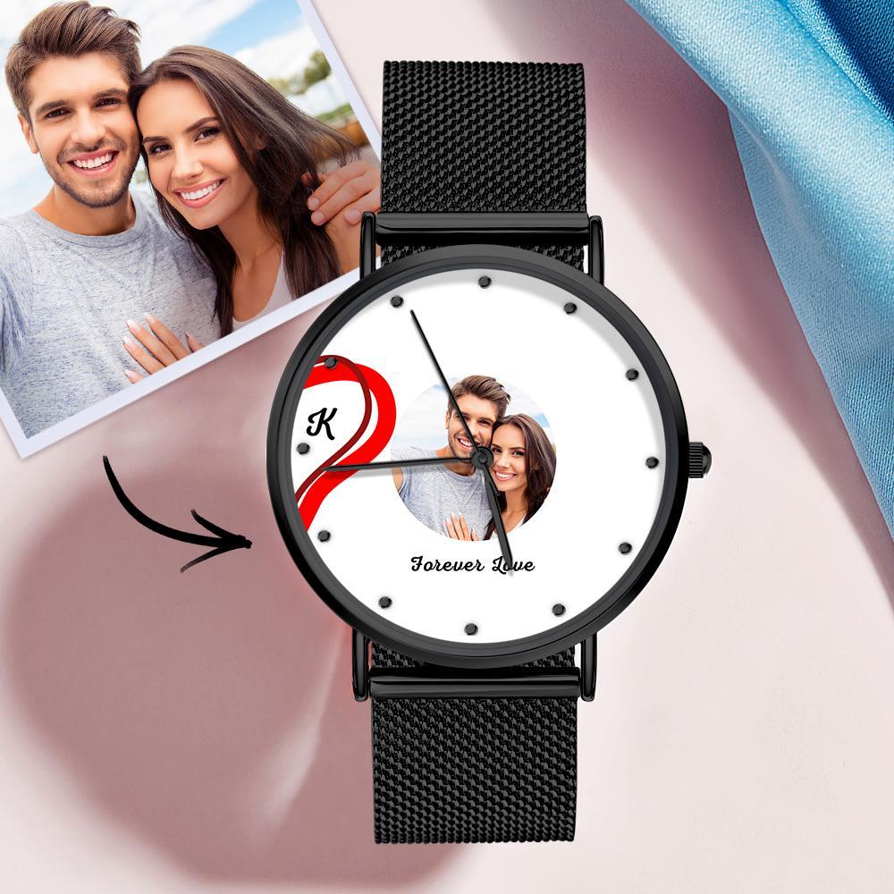 Splicing Red Heart Photo Watch Romantic Valentine's Day Gifts For Couples - soufeelmy