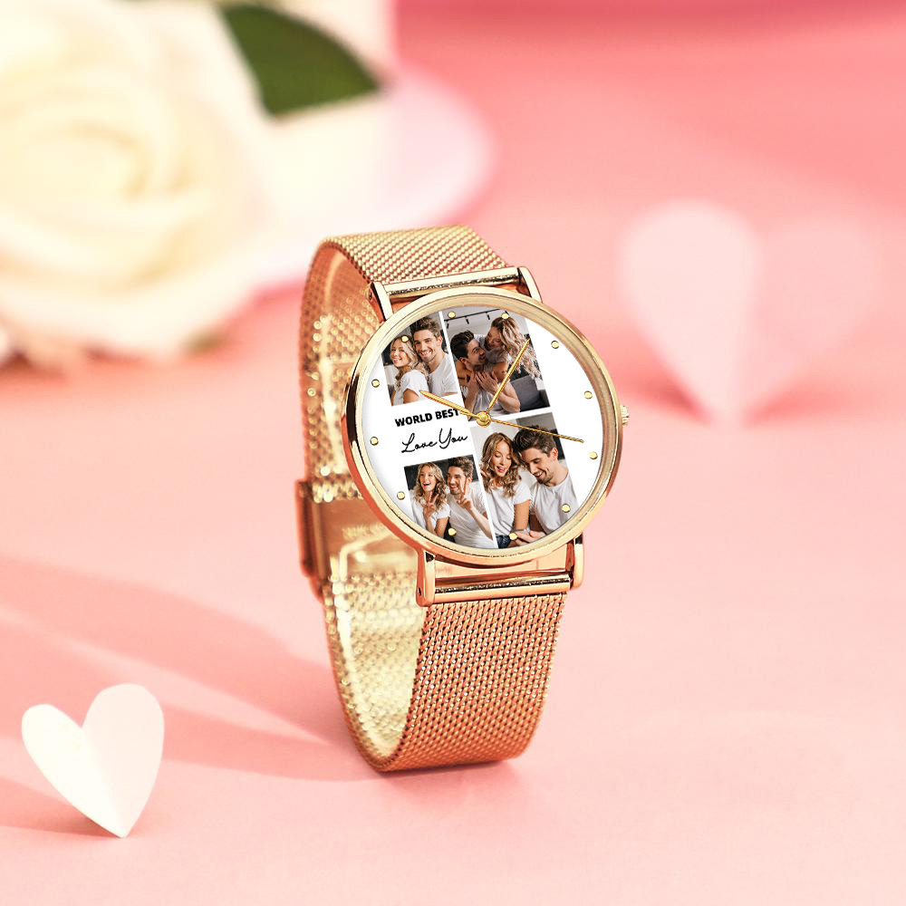 Personalized Engraved Photo Watches With Alloy Strap Valentine's Day Gift For Him - soufeelmy