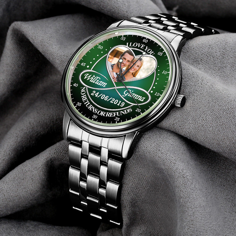 Custom Couple Photo Watches Custom Infinity Watch Stainless Steel Watches Various Watch Styles Couple Gifts - soufeelmy