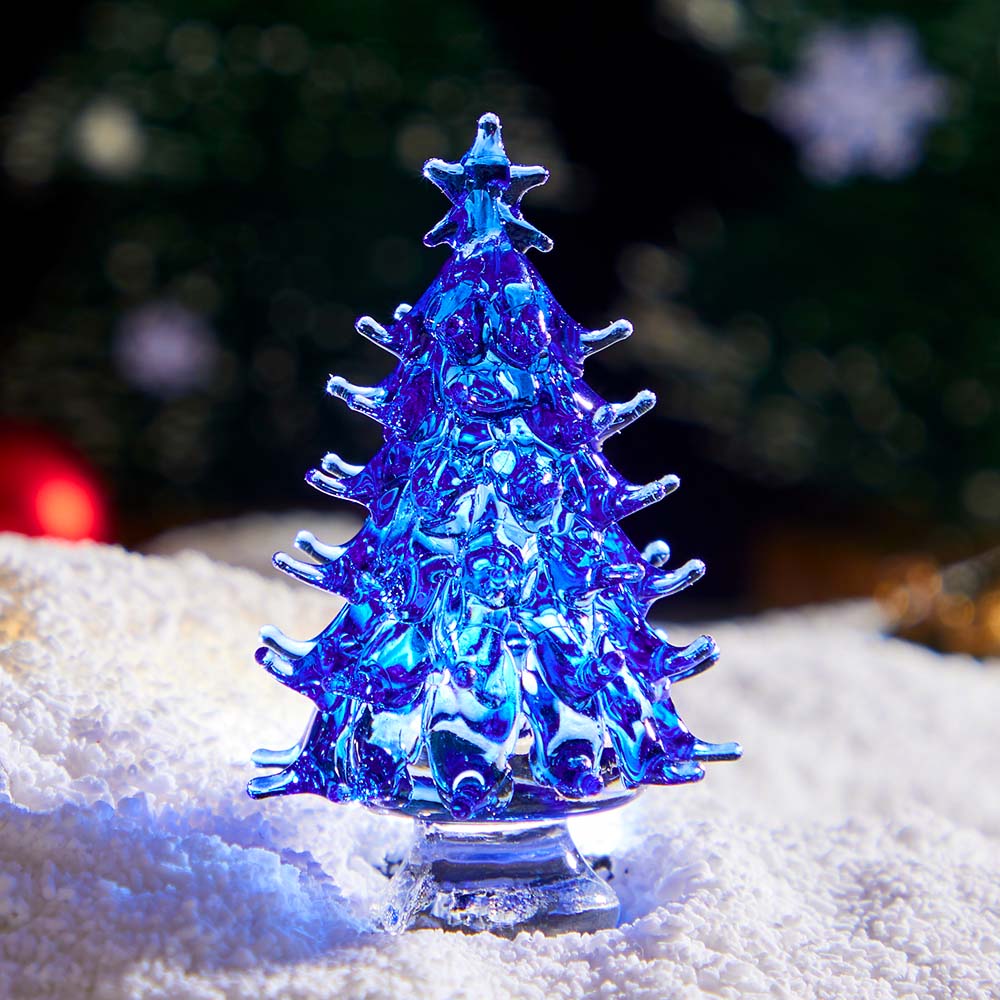 Transparent Crystal Mini Christmas Tree Desktop Ornaments Christmas Gifts - soufeelmy