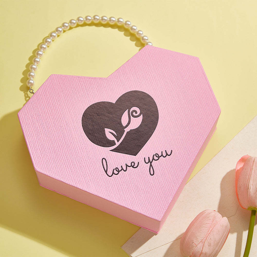 Romantic Heart Shaped Handheld Jewellery Gift Box Valentine's Day Gift - soufeelmy