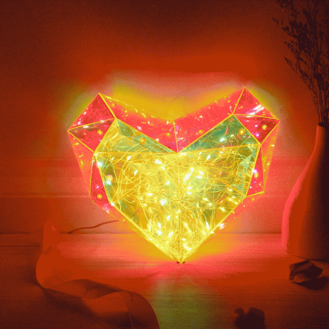 Galaxy Led Heart Light Glowing Galaxy Love Valentine's Day Gift