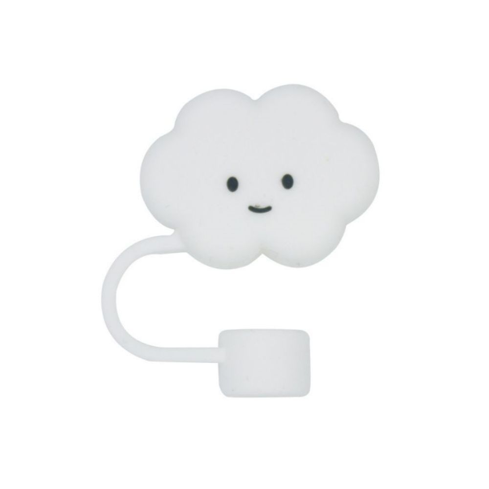 White Clouds Silicone Straw Protective Cover - soufeelmy