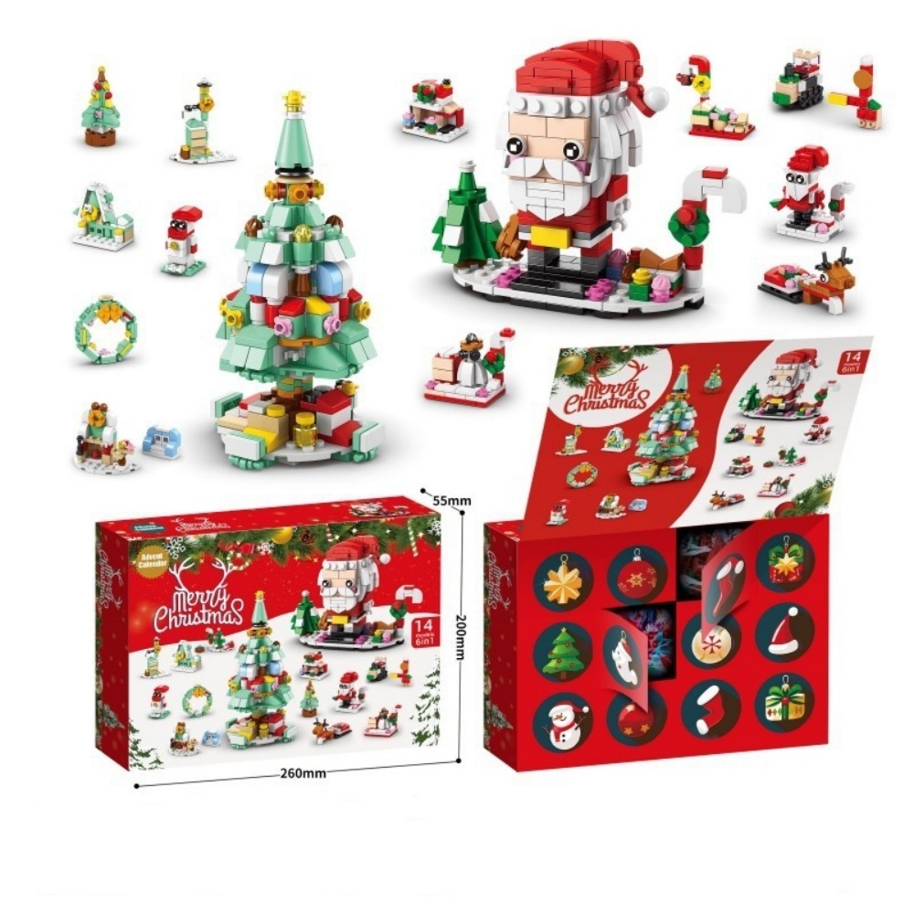 Christmas Building Blocks 12 Day Countdown Calendar Gift Box for 6-12 Year Olds 6 in 1 Christmas Gifts - soufeelmy
