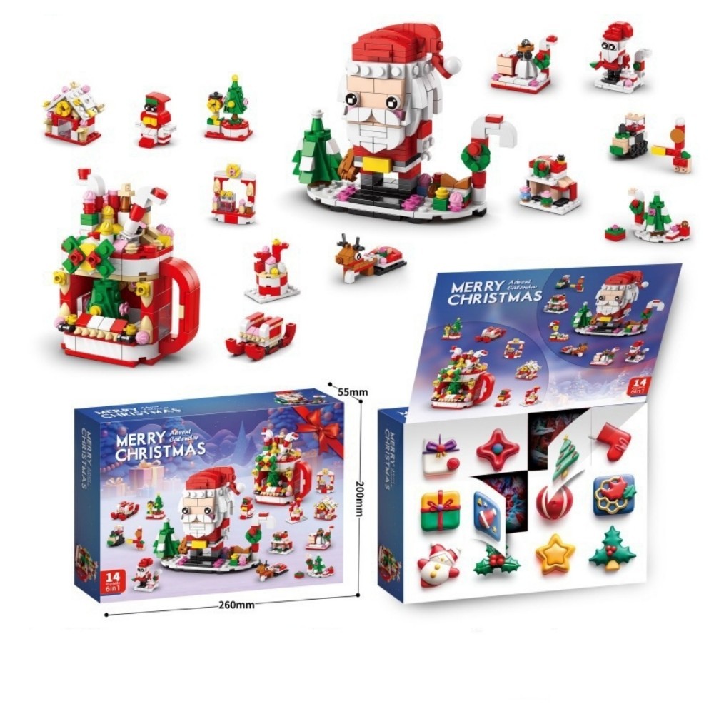 Christmas Building Blocks 12 Day Countdown Calendar Gift Box for 6-12 Year Olds 6 in 1 Christmas Gifts - soufeelmy