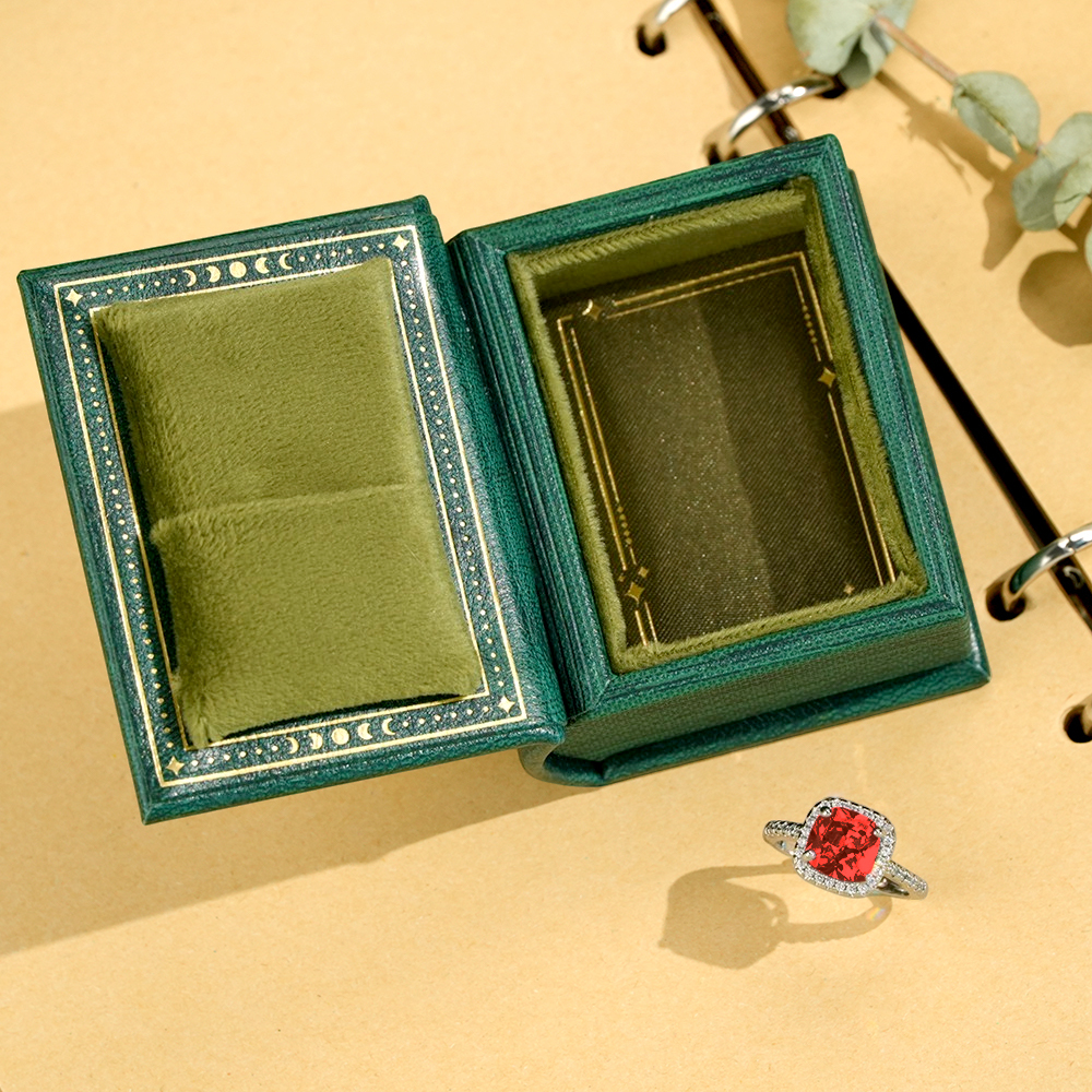 Vintage Book Shape Box with Adjustable Ring Multicolor Valentine's Day Gift For Her Book Ring Box - soufeelmy