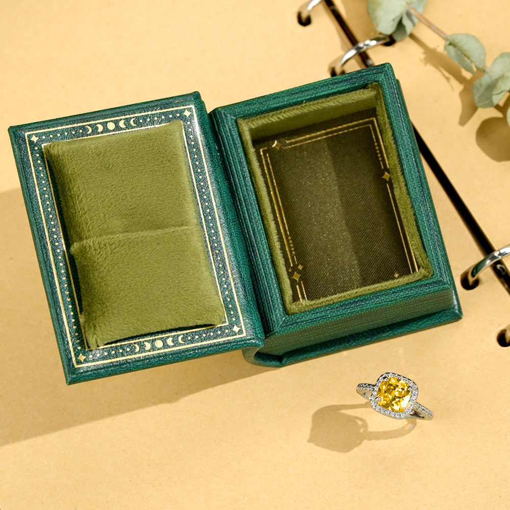 Vintage Book Shape Box with Adjustable Ring Multicolor Valentine's Day Gift For Her Book Ring Box - soufeelmy