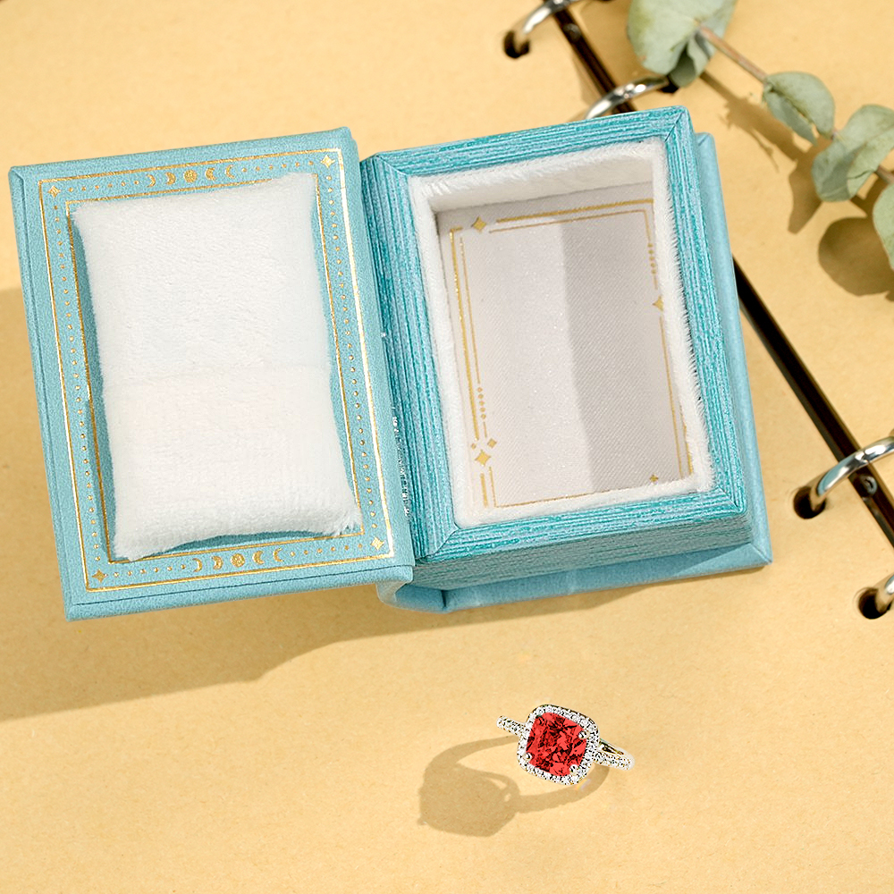 Vintage Book Shape Box with Adjustable Ring Multicolor Valentine's Day Gift For Her Book Ring Box - soufeelmy