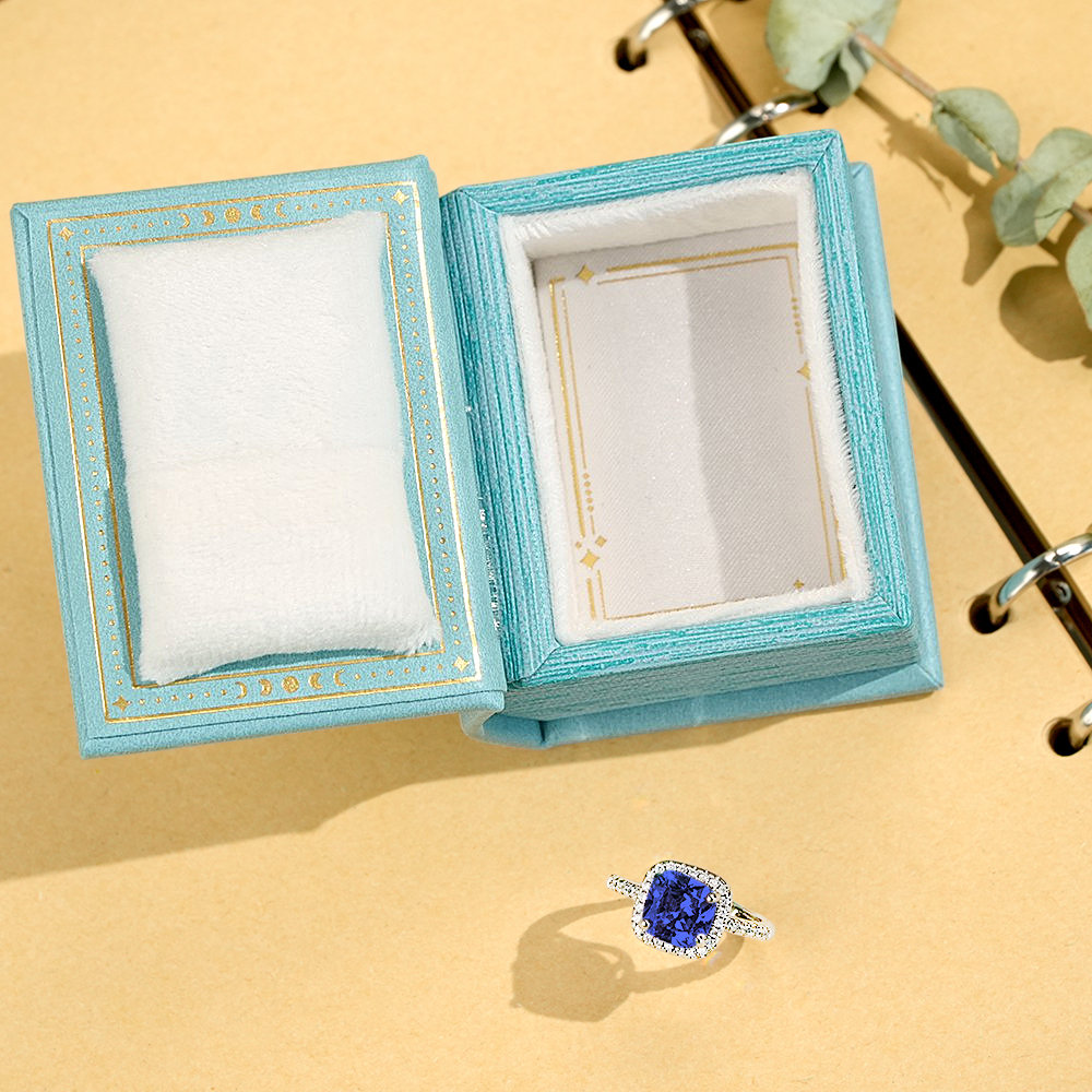 Vintage Book Shape Box with Adjustable Ring Multicolor Valentine's Day Gift For Her Book Ring Box - soufeelmy