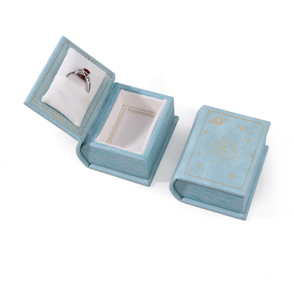 Book Shape Ring Box Multicolor Gift Box Gift For Lover For Her (Box Only No Jewelry Included)
