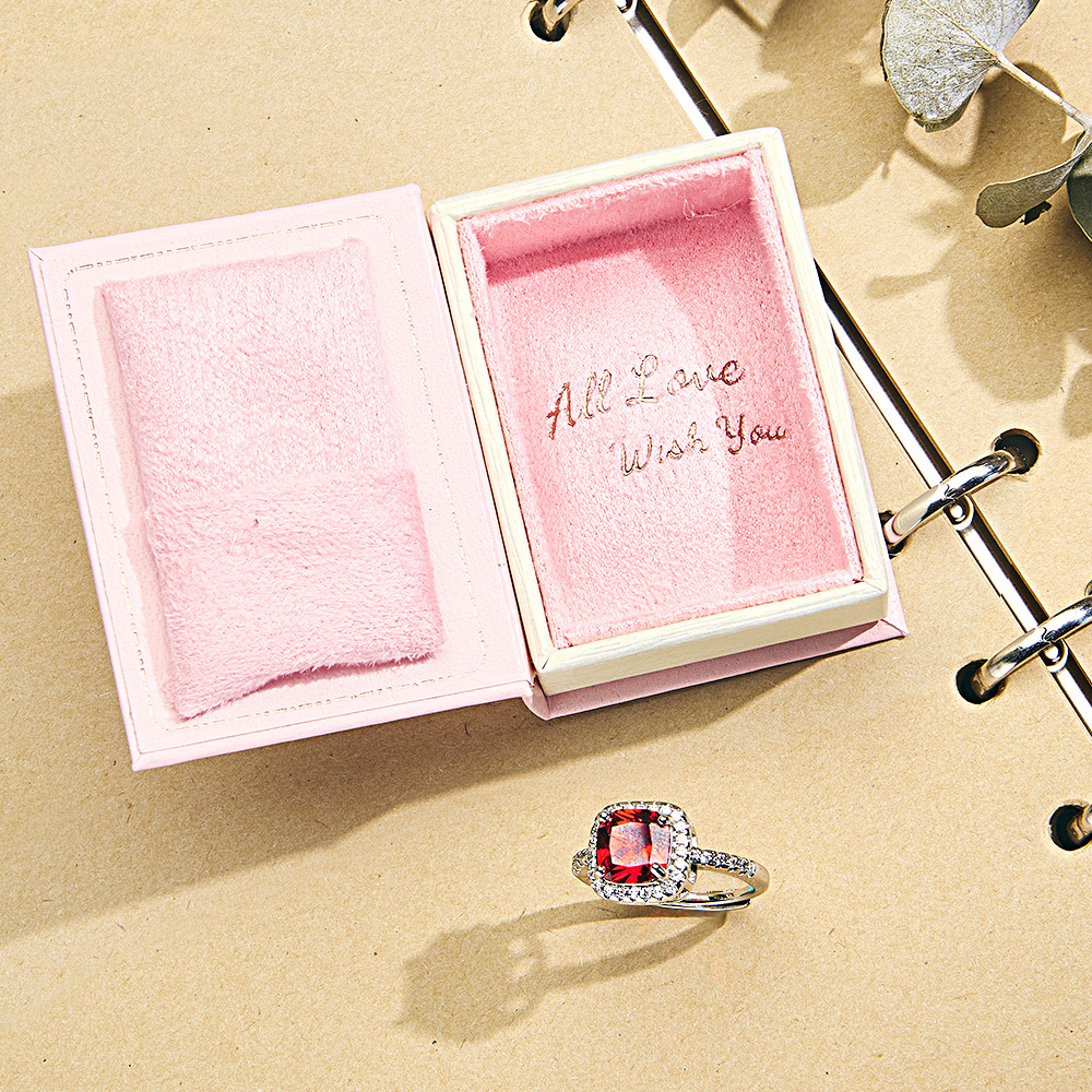 Book Shape Box with Adjustable Ring Multicolor Valentine's Day Gift For Lover For Her - soufeelmy
