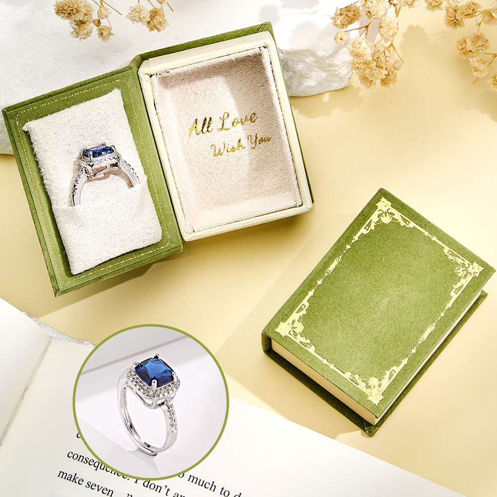 Book Shape Box with Adjustable Ring Multicolor Valentine's Day Gift For Lover For Her - soufeelmy