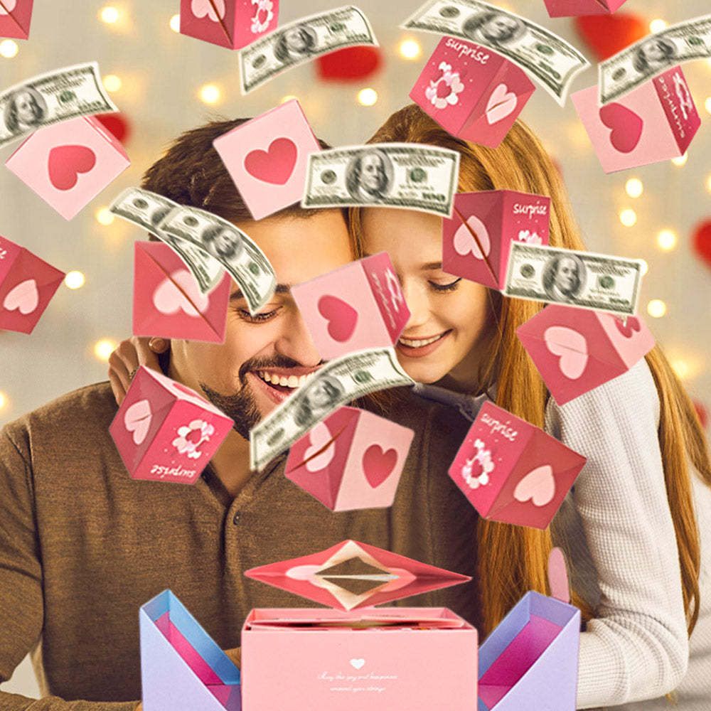 DIY Surprise Gift Box Explosion for Money Cash Pop Up Gift Box for Lover - soufeelmy