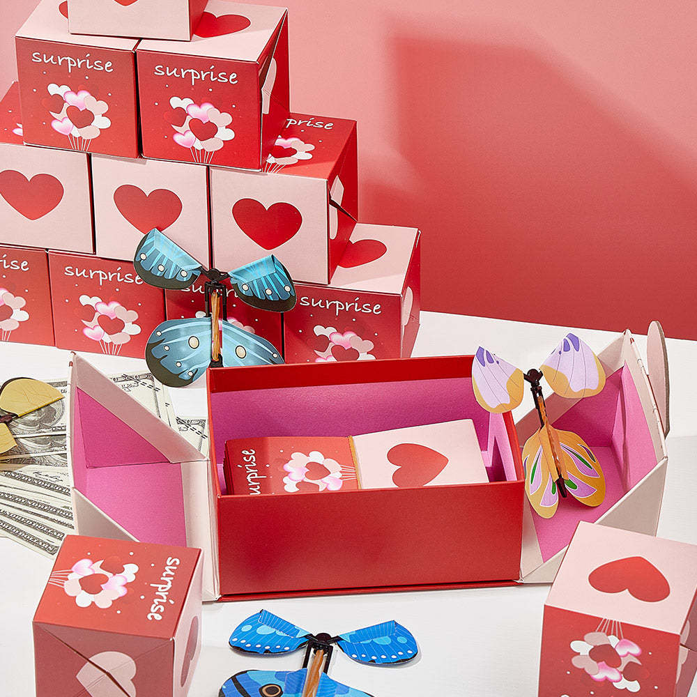 DIY Surprise Gift Box Explosion for Money Cash Pop Up Gift Box for Lover - soufeelmy