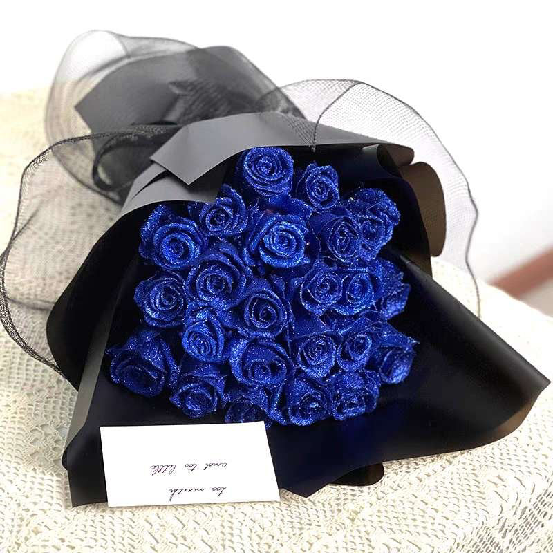 Glitter Rose Bouquet Best Valentine's Day Anniversary Gift for Her - soufeelmy