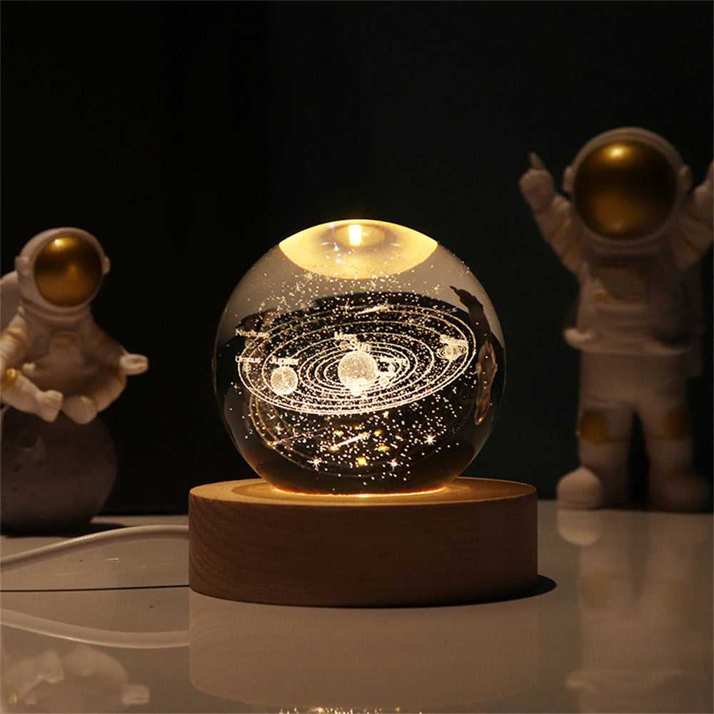 Cosmic Galaxy Crystal Night Light Moon Crystal Ball Glass Globe Unique Home Decor Gifts - soufeelmy