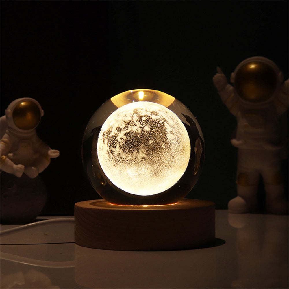 Cosmic Galaxy Crystal Night Light Moon Crystal Ball Glass Globe Unique Home Decor Gifts - soufeelmy
