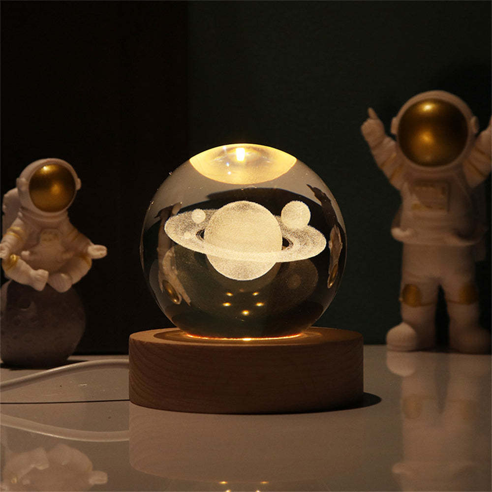 Cosmic Galaxy Crystal Night Light Moon Crystal Ball Glass Globe Unique Home Decor Gifts - soufeelmy
