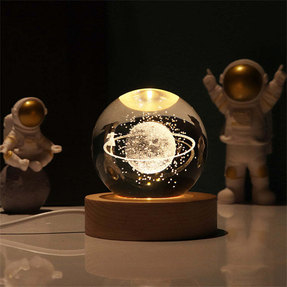 Cosmic Galaxy Crystal Night Light Moon Crystal Ball Glass Globe Unique Home Decor Gifts - soufeelmy
